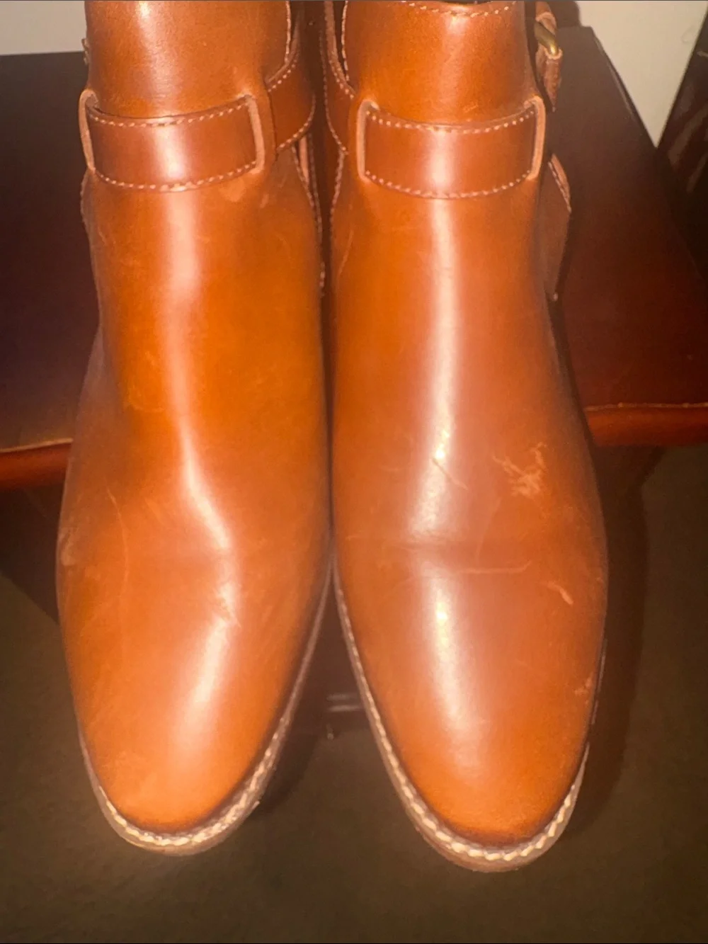 Madewell Women’s Brown Hollis English Ankle Leather Boots